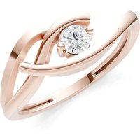 Diamond Twist Solitaire Ring, 0.11 ct in 9ct Rose Gold