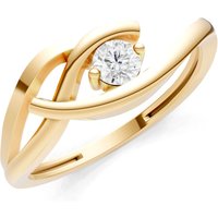 Diamond Twist Solitaire Ring, 0.11 ct in 9ct Gold