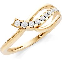 Diamond Wave Micro Set Band Ring in 9ct Gold