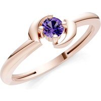 Amethyst Petite Solitaire Orion Ring in 9ct Rose Gold