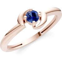 Sapphire Petite Solitaire Orion Ring in 9ct Rose Gold