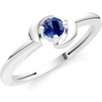 Sapphire Petite Solitaire Orion Ring in 18ct White Gold
