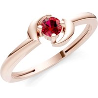 Ruby Petite Solitaire Orion Ring in 9ct Rose Gold