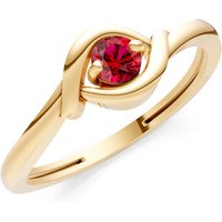 Ruby Wrap Solitaire Lunara Curve Ring in 18ct Gold