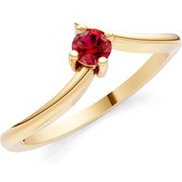 Ruby Asymmetrical Solitaire Sirius Ring in 18ct Gold