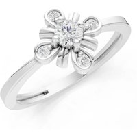 Diamond Floral Cluster Nova Bloom Ring, 0.11 ct in 18ct White Gold