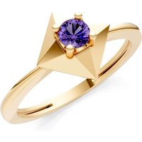 Amethyst Tiny Solitaire Ring in 9ct Gold