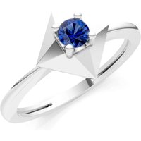 Sapphire Tiny Solitaire Ring in 9ct White Gold