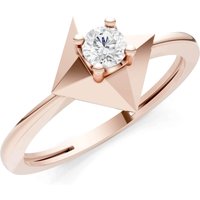 Diamond Tiny Solitaire Ring, 0.11 ct in 9ct Rose Gold