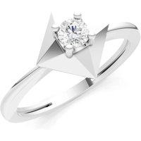 Diamond Tiny Solitaire Ring, 0.11 ct in 9ct White Gold