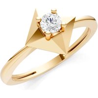 Diamond Tiny Solitaire Ring, 0.11 ct in 18ct Gold