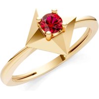 Ruby Tiny Solitaire Ring in 18ct Gold