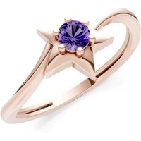 Amethyst Stellar Radiance Solitaire Ring in 9ct Rose Gold