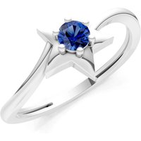 Sapphire Stellar Radiance Solitaire Ring in 9ct White Gold