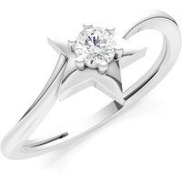 Diamond Stellar Radiance Solitaire Ring, 0.11 ct in 9ct White Gold