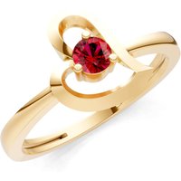 Ruby Amora Heart Tiny Solitaire Ring in 18ct Gold