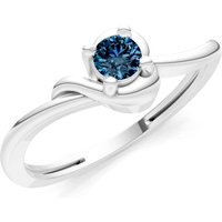 Alexandrite Minimal Twist Ring in 9ct White Gold