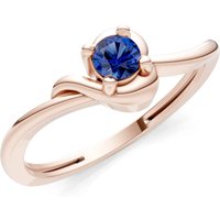 Sapphire Minimal Twist Ring in 9ct Rose Gold