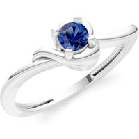 Sapphire Minimal Twist Ring in 18ct White Gold