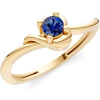 Sapphire Minimal Twist Ring in 18ct Gold