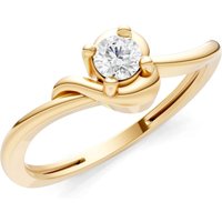 Diamond Minimal Twist Ring, 0.11 ct in 9ct Gold