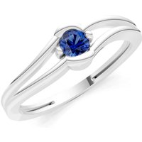 Sapphire Bypass Embrace Ring in 9ct White Gold