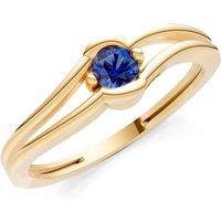 Sapphire Bypass Embrace Ring in 9ct Gold