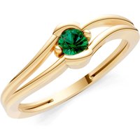 Emerald Bypass Embrace Ring in 9ct Gold