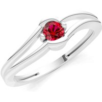 Ruby Bypass Embrace Ring in 18ct White Gold
