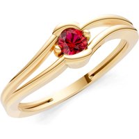 Ruby Bypass Embrace Ring in 18ct Gold