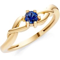 Sapphire Celtic Inspired Interwoven Ring in 9ct Gold
