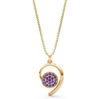 Amethyst Aria Gemstone Pendant Necklace in 9ct Gold
