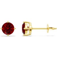 Ruby Stud NSEW 5mm Prong Earrings in 9ct Gold