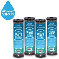 UltraFlo? Universal 10? Replacement Water Filter / For RV Water Filter and Under-sink Kit / 4 Filters