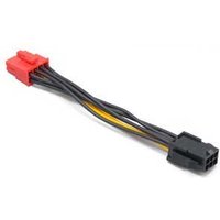 10cm 6pin PCIe to 8pin PCIe Cable Adapter Black Yellow