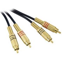 1m Twin Channel Audio Cable 2x Male RCA Phono to 2x Male RCA