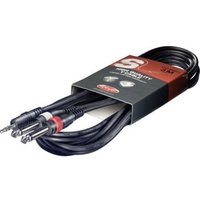 3m Mini Jack to 2x Jack Y Cable Stereo