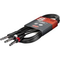 1M Stereo 6.3mm Jack to 2 x Mono 6.3mm Jack Y Cable