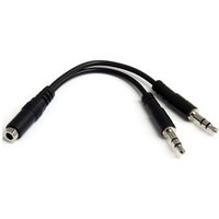 3.5mm 4 Pin to 2x 3 Pin 3.5mm Headset Splitter