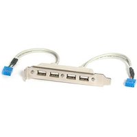 StarTech 4 Port USB Female Slot Plate Adapter