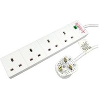 Scan 2m 4 Gang Extension Lead w Surge Protection