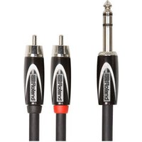 5FT 1.5M Interconnect Cable Dual RCA 1 4” TRS