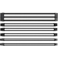 TtMod 30cm Black White Sleeved Cable Management Kit