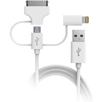 5Ft 3 1 Apple Lightning 30 Pin & Micro USB Combo Cable