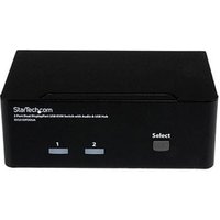 Startec Dual DisplayPort USB KVM Switch Audio & USB 2.0 Hub