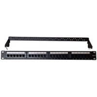24 Port 1U CAT6 5 SHIELDED Patch Panel 19" FTP