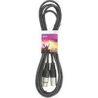DMX lighting lead 3 pin XLR plug to 3 pin XLR socket 20.0m