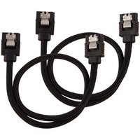 30cm Premium Braided Sleeved SATA Data Cable