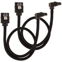 30cm Premium Braided Sleeved 90° SATA Data Cable