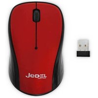 Xclio Optical 3 Button Wireless Mouse w Scroll Wheel Red Black